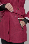 Купить Парка MTFORCE женская с капюшоном малинового цвета 19002M, фото 11