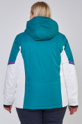 Купить Куртка горнолыжная женская большого размера бирюзового цвета 1934Br, фото 5