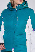 Купить Куртка горнолыжная женская большого размера бирюзового цвета 1934Br, фото 7