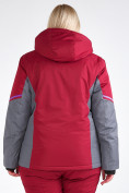 Купить Костюм горнолыжный женский большого размера бордового цвета 01934Bo, фото 7
