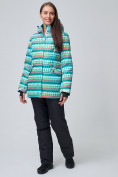 Купить Женский зимний горнолыжный костюм бирюзового цвета 01937Br, фото 2