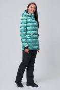 Купить Женский зимний горнолыжный костюм бирюзового цвета 01937Br, фото 4
