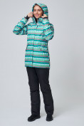 Купить Женский зимний горнолыжный костюм бирюзового цвета 01937Br, фото 6