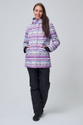 Купить Женский зимний горнолыжный костюм фиолетового цвета 01937F, фото 3