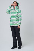 Купить Женский зимний горнолыжный костюм салатового цвета 01937Sl, фото 4