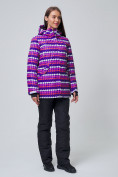 Купить Женский зимний горнолыжный костюм  темно-фиолетового цвета 01937TF, фото 2