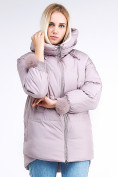 Купить Куртка зимняя женская молодежная с помпонами розового цвета 1943_12R, фото 2