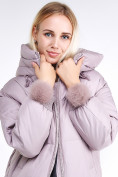 Купить Куртка зимняя женская молодежная с помпонами розового цвета 1943_12R, фото 6