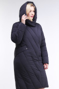 Купить Куртка зимняя женская классическая одеяло темно-синего цвета 191949_02TS, фото 5