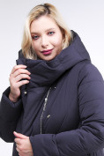 Купить Куртка зимняя женская классическая одеяло темно-синего цвета 191949_02TS, фото 6
