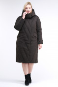 Купить Куртка зимняя женская классическая одеяло коричневого цвета 191949_09K