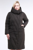 Купить Куртка зимняя женская классическая одеяло коричневого цвета 191949_09K, фото 3
