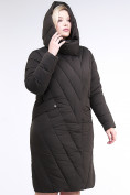 Купить Куртка зимняя женская классическая одеяло коричневого цвета 191949_09K, фото 6