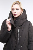 Купить Куртка зимняя женская классическая одеяло коричневого цвета 191949_09K, фото 7