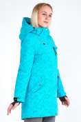 Купить Куртка парка зимняя женская голубого цвета 1949Gl, фото 4