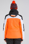 Купить Женская зимняя горнолыжная куртка оранжевого цвета 19601O, фото 4