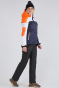 Купить Женский зимний горнолыжный костюм темно-синего цвета 019601TS