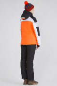 Купить Женская зимняя горнолыжная куртка оранжевого цвета 19601O, фото 7