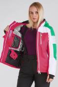Купить Женская зимняя горнолыжная куртка розового цвета 19601R, фото 4