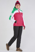 Купить Женская зимняя горнолыжная куртка розового цвета 19601R, фото 2