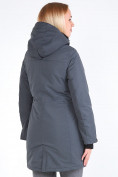 Купить Куртка парка зимняя женская темно-серого цвета 19621TC, фото 4