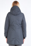 Купить Куртка парка зимняя женская темно-серого цвета 19621TC, фото 5