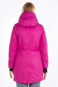 Купить Куртка парка зимняя женская малинового цвета 19621M, фото 5