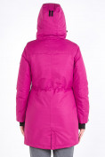 Купить Куртка парка зимняя женская малинового цвета 19621M, фото 6