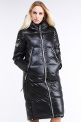 Купить Куртка зимняя женская классическая черного цвета 1962_01Ch, фото 3