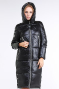 Купить Куртка зимняя женская классическая черного цвета 1962_01Ch, фото 6