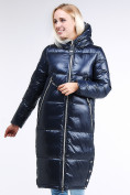 Купить Куртка зимняя женская классическая темно-синего цвета 1962_02TS, фото 2