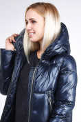 Купить Куртка зимняя женская классическая темно-синего цвета 1962_02TS, фото 7