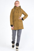 Купить Куртка парка зимняя женская горчичного цвета 19621G