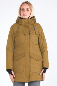 Купить Куртка парка зимняя женская горчичного цвета 19621G, фото 2