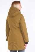 Купить Куртка парка зимняя женская горчичного цвета 19621G, фото 4