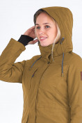 Купить Куртка парка зимняя женская горчичного цвета 19621G, фото 8