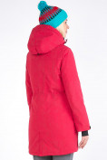 Купить Куртка парка зимняя женская малинового цвета 19622M, фото 4