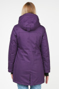 Купить Куртка парка зимняя женская фиолетового цвета 1963F, фото 4