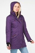 Купить Куртка парка зимняя женская фиолетового цвета 1963F, фото 6