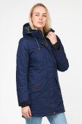 Купить Куртка парка зимняя женская темно-синий цвета 1963TS, фото 2