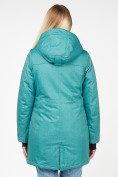 Купить Куртка парка зимняя женская бирюзового цвета 1963Br, фото 3