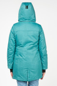 Купить Куртка парка зимняя женская бирюзового цвета 1963Br, фото 4