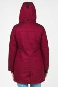 Купить Куртка парка зимняя женская бордового цвета 1963Bo, фото 4