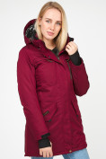 Купить Куртка парка зимняя женская бордового цвета 1963Bo, фото 6