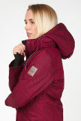 Купить Куртка парка зимняя женская бордового цвета 1963Bo, фото 7