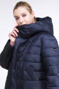 Купить Куртка зимняя женская классика темно-синего цвета 1968_02TS, фото 7