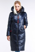 Купить Куртка зимняя женская молодежная темно-синий цвета 1969_02TS, фото 2