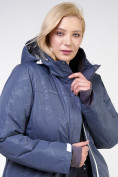 Купить Куртка горнолыжная женская большого размера синего цвета 21982S, фото 6