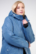 Купить Куртка горнолыжная женская большого размера голубого цвета 21982Gl, фото 7