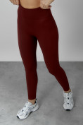 Купить Спортивный костюм для фитнеса женский бордового цвета 20006Bo, фото 17